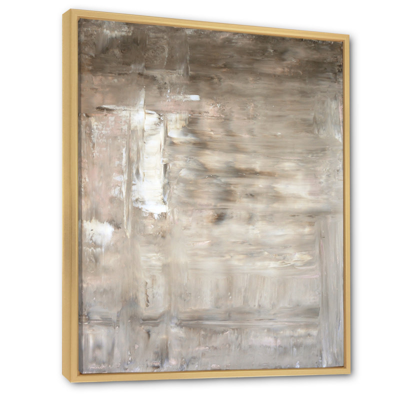 Art moderne gris et bleu II 2FL47799, H 36 po x l 24 po x P 1 po, Encadré naturel