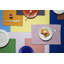 Rhombe Color Cotton Herringbone Rectangle Placemat-318320107