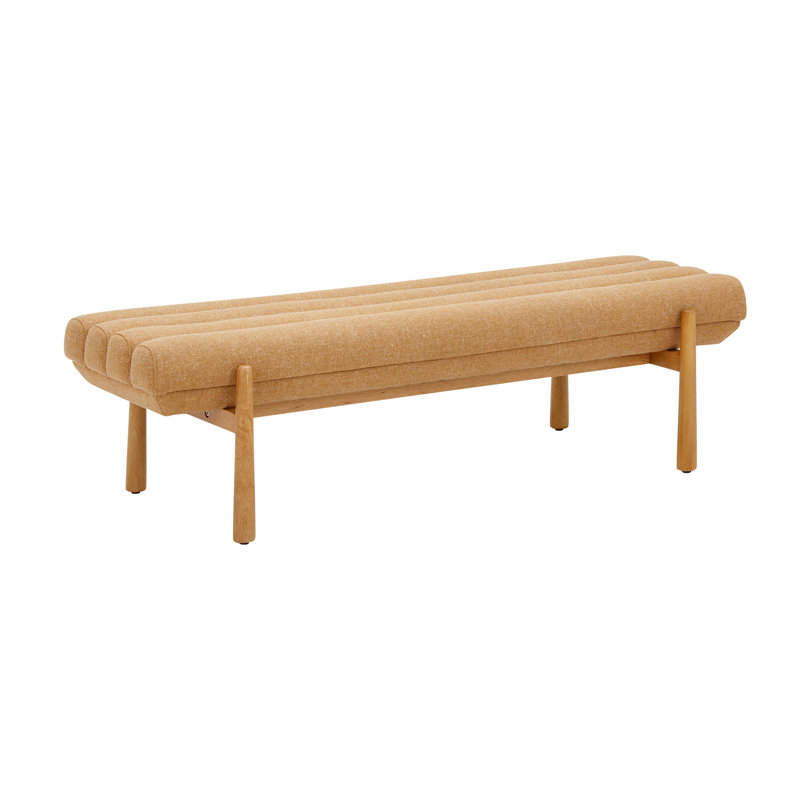  56" Linen Upholstered Bench