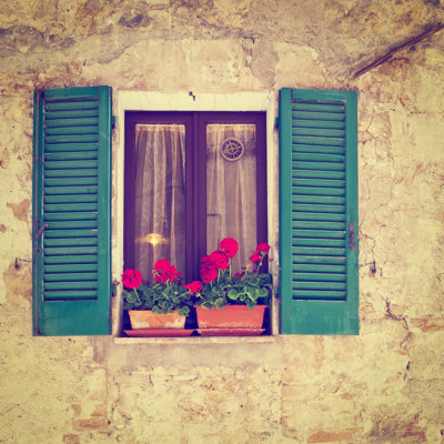 Fabrizia Window - Wrapped Canvas Print