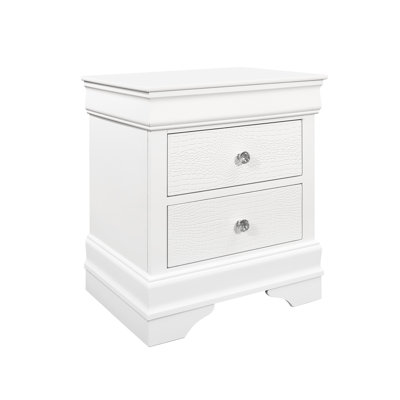 Contemporary Solid Wood + Nightstand With Crystal Embellishments Style, Construction