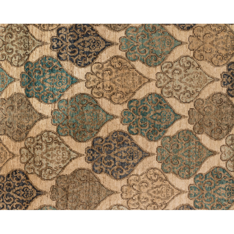 Tapis beige en jute noué à la main Dalli, Rectangle 8 pi 6 po x 11 pi 6 po