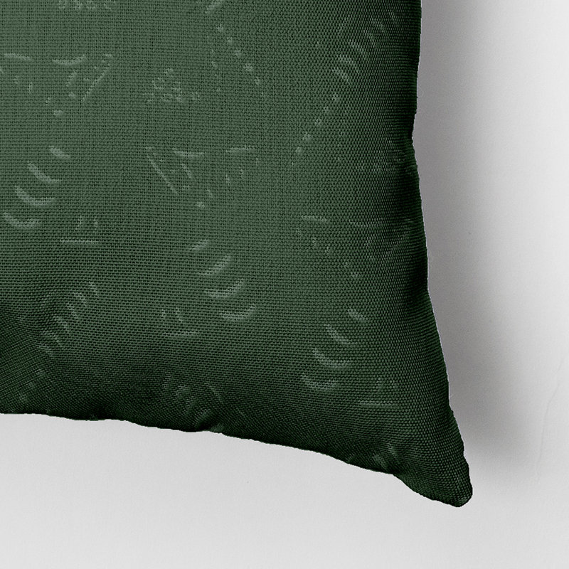 Housse de coussin carré et insert, 16" x 16", Vert