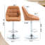 Ensemble de 2 tabourets de bar réglables avec repose-pieds chromé, base pivotante et similicuir personnalisé pour un confort et un style modernes