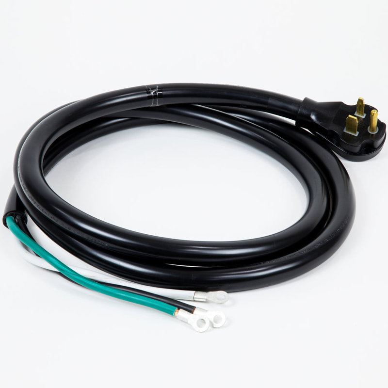 DR. INFRARED HEATER Power Cord with NEMA 6-50P Plug, Black, 1" H x 108" W x 1" D
