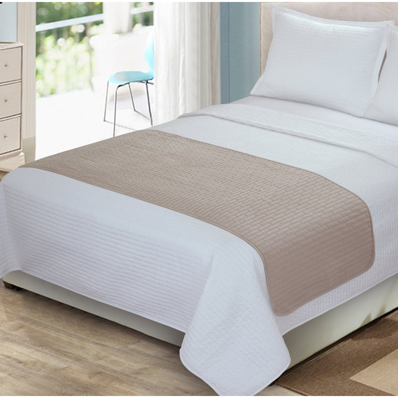 South Point Hospitality 120 GSM Luxury Microfiber Bed Runner, Brownstone, Queen
