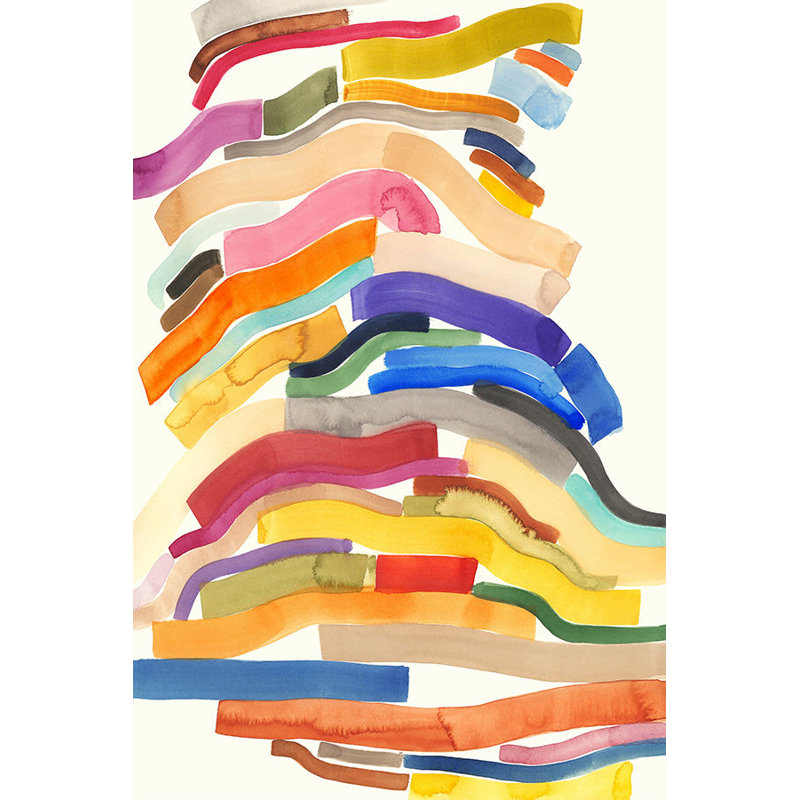 Summer Popsicle I Painting by Jean Kenna, 81" H x 54" W x 1.5" D, Image Brush Gel