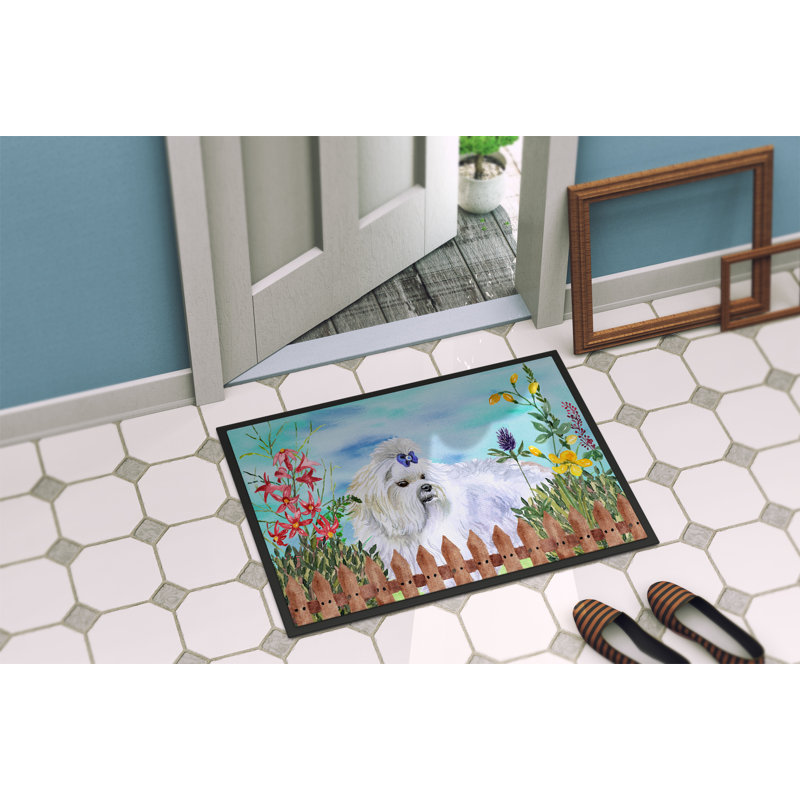Printemps 27 po x 18 po tapis de porte extérieur antidérapant, Rectangle 2 pi x 3 pi