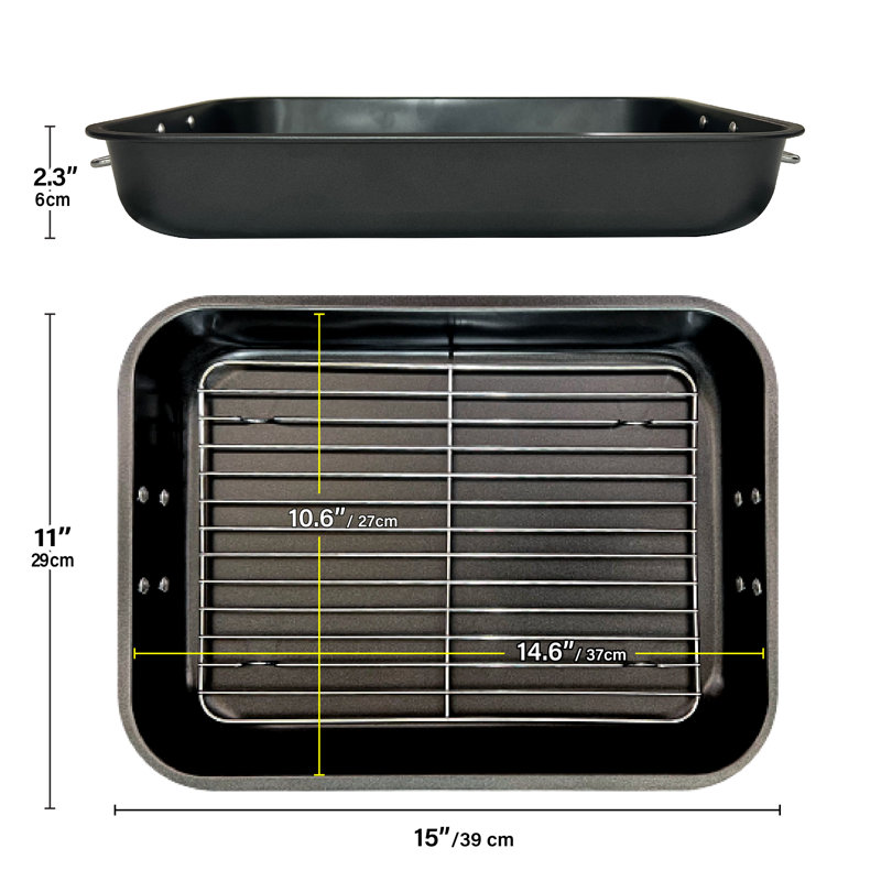 15" Non-stick Roaster With Rack