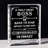 Crystal Appreciation Keepsake Plaque, Engraved Decorative Accent for Desk, Shelf and Office Display