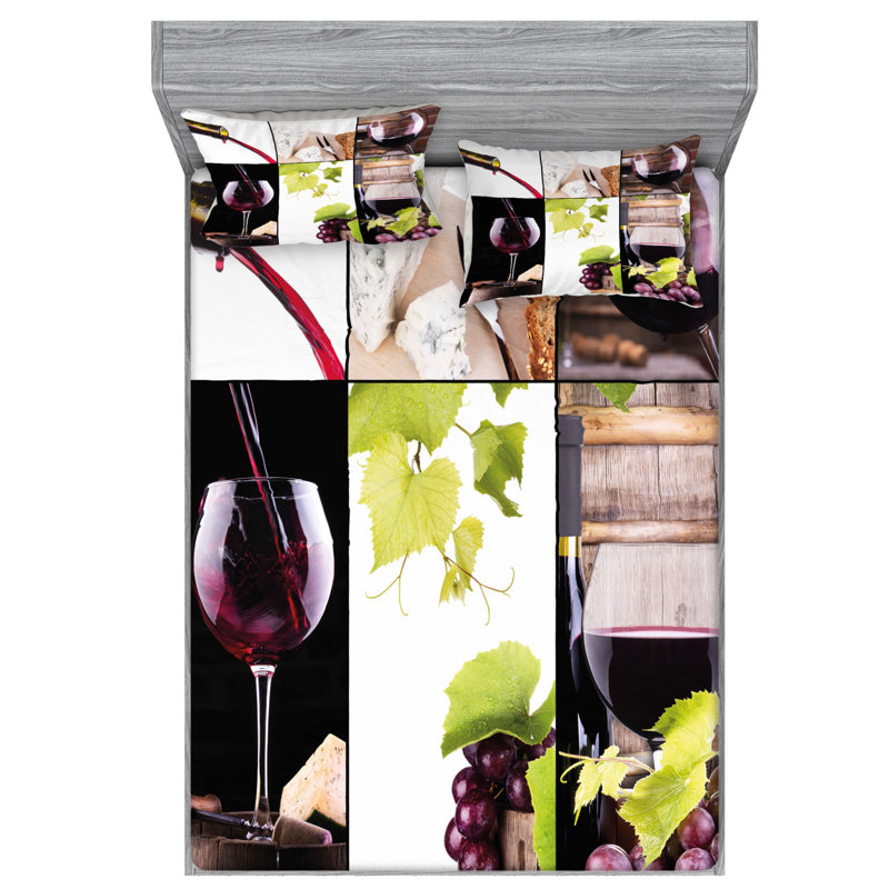 Microfiber Sheet Set, Queen Sheet Set with Fitted Sheet