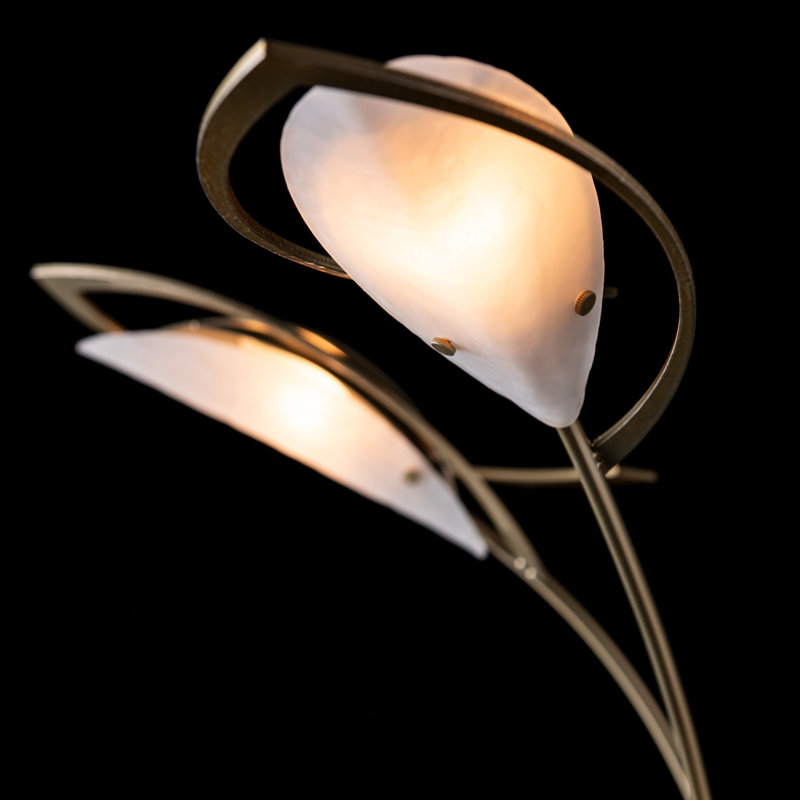 Aerial Torchiere - Frosted Glass Shade, Modern Brass