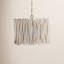 Luminaire suspendu cylindrique unique à 4 lumières avec détails en bois Wellings Dysen
