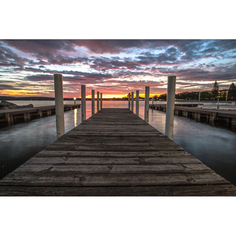 Sunrise Dock par Ehrlif - photographie sur toile tendue, L 36 po x H 24 po
