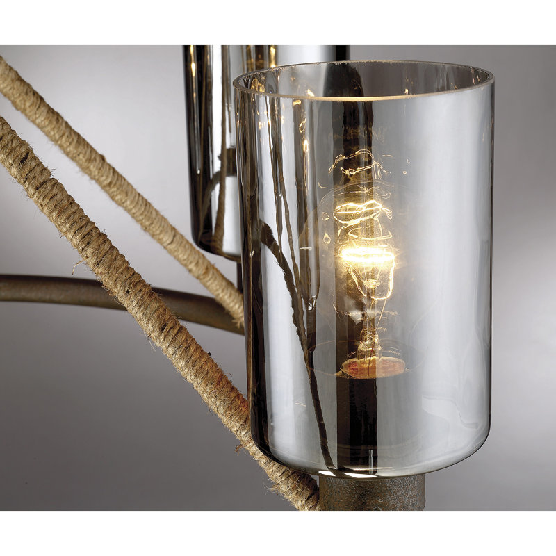Adley 6 - Light Dimmable Wagon Wheel Chandelier