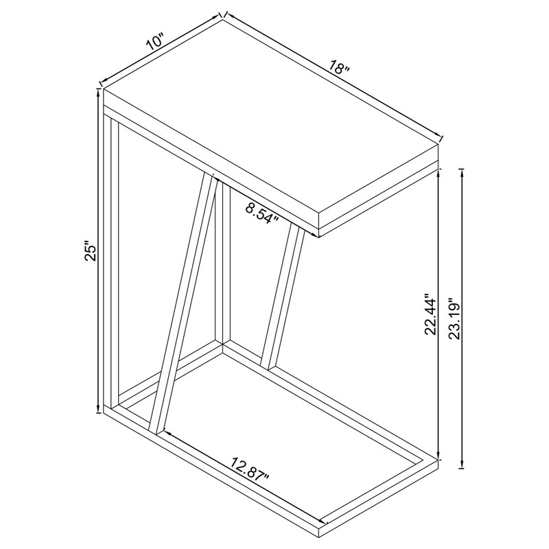 Table de bout Hymes, Gris rustique