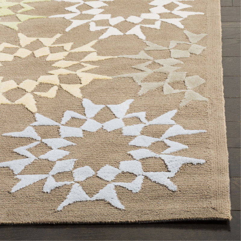 Kirstey Martha Stewart Hand Hooked Cotton Pile Rug, Rectangle 3'9" x 5'9"