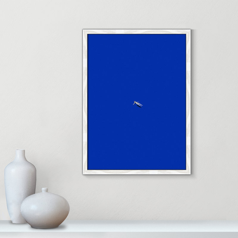 «No stress print» par Leon, Grain de bois blanc, L 17 po x H 23 po, Impression encadrée