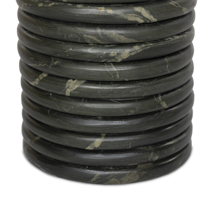 Reeves Marble End Table, Black