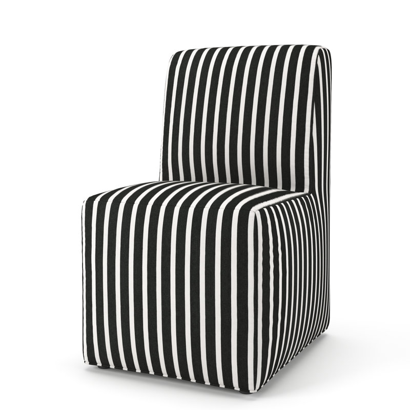 Chaise de patio, Shore classique rayé noir Sunbrella®
