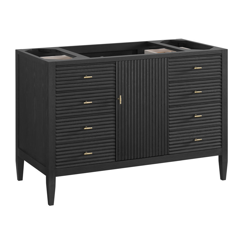 Myrrin 48'' W Single Vanity, Bright White, Ethereal Noctis, 8" Widespread