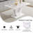 Contemporary 7-Piece Faux Marble Dining Set with Upholstered Cantilever Chairs-816305826-816305821