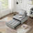 Convertible Sleeping Sofa Bed, Modern Velvet Fabric Single Seater Sofa, Sleeping Sofabed With 1 Back Pillow And Removable Back, Single Comfortable Recliner Sofabed For Office, Living Room Apartment-652069810