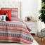 Ensemble de courtepointe réversible en microfibre Cozy Cottage-839501546
