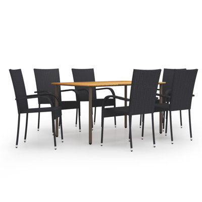 Ensemble de salle à manger rectangulaire pour 6 personnes Lawenda