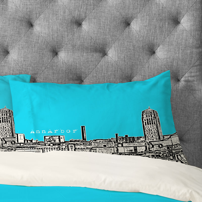Bird Ave Ann Arbor Pillowcase, Sky, King