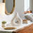 Elara 9" Textured Sculptural Donut Vase (White)-1288351245-1288351244