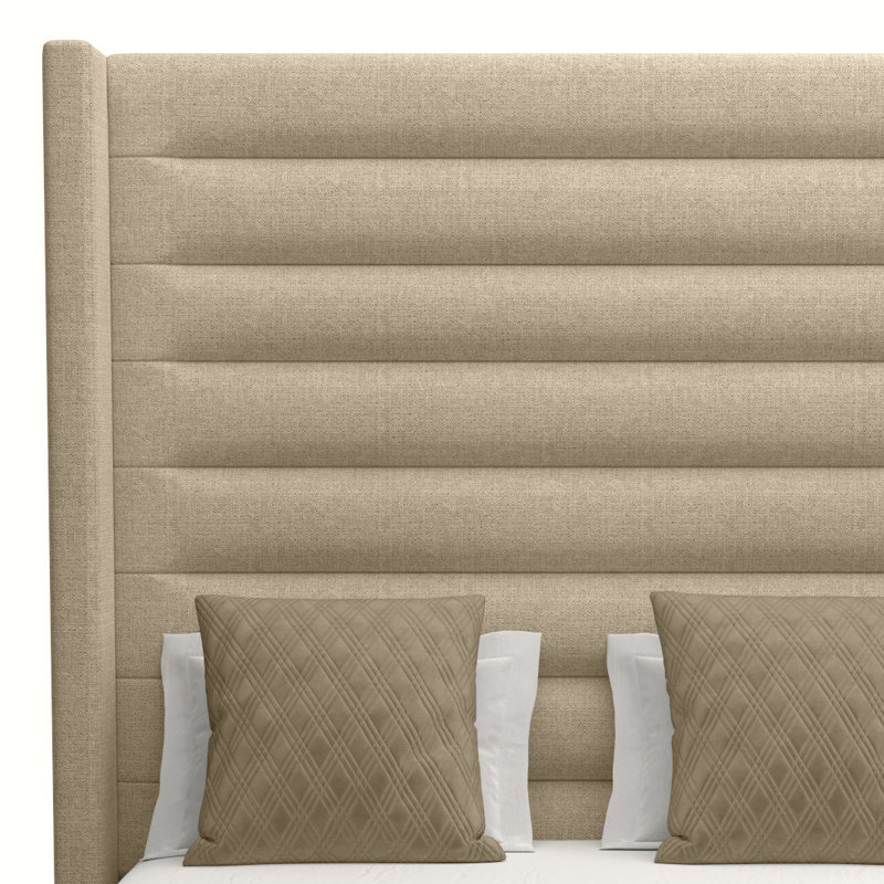 Lit tapissier standard Esparto, Revolution® graine de lin, Très grand (haut)