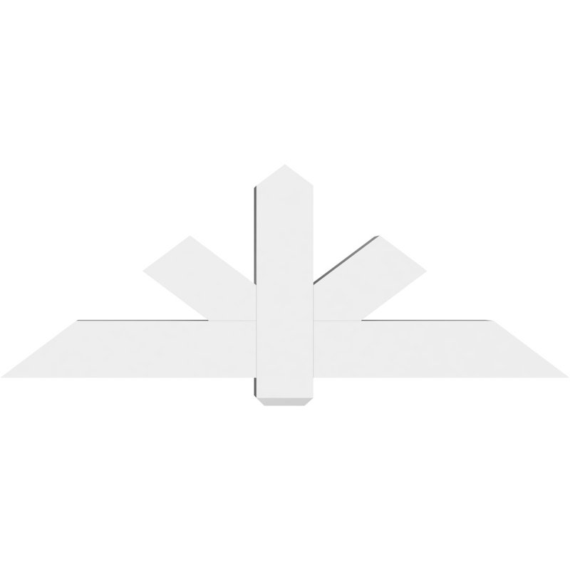 Support de pignon en PVC de qualité architecturale Kennewick, H 22,5 po x l 60 po (pas: 9/12), P 6 po x F 6 po