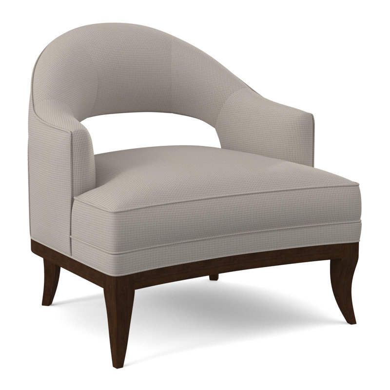 Mariposa Armchair, American Walnut, Elise Linen