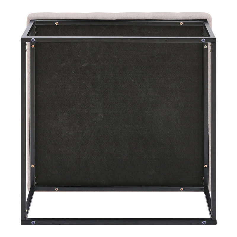 84cm Wide Square No Pattern Footstool Ottoman