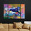 Ensemble de 3 panneaux muraux - Richard Wallich «Long Baby», art mural sur toile pour le salon, la chambre à coucher ou le bureau 