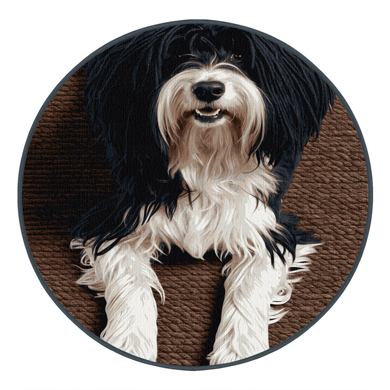  Tapis lavable Puli Dogs, Rectangulaire 7 pi x 10 pi