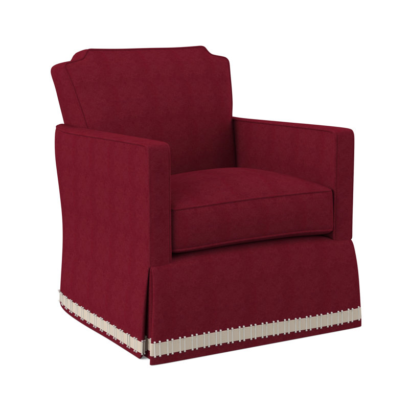 Elise Swivel Armchair, Margaret Lipstick Polyester Blend