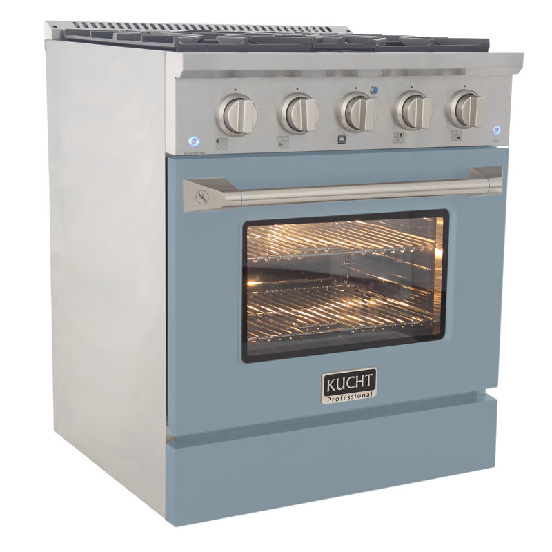 30" 4.2 Cu. ft. Freestanding Gas with Convection Oven, Light Blue, Natural Gas