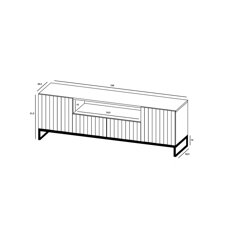 Mounthill TV Stand for TVs up to 65", White