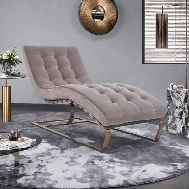 Méridiennes de salon en lin et coton, Taupe