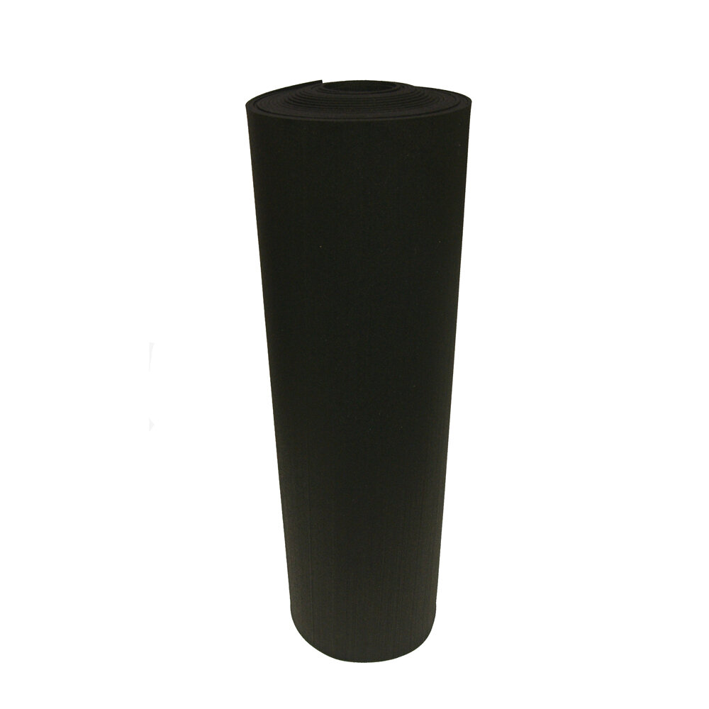 4'x15'x0.31 Rubber Rolls Flooringinc Color: Black