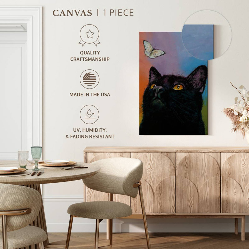 Brampt Black Cat Butterfly, 36" H x 24" W