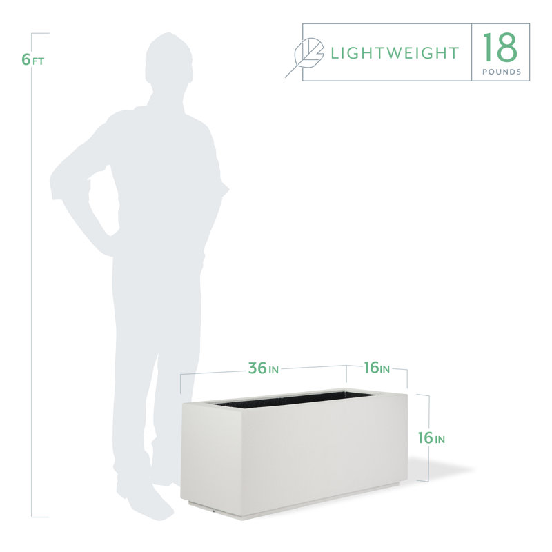 Argentine Trough Planter, White