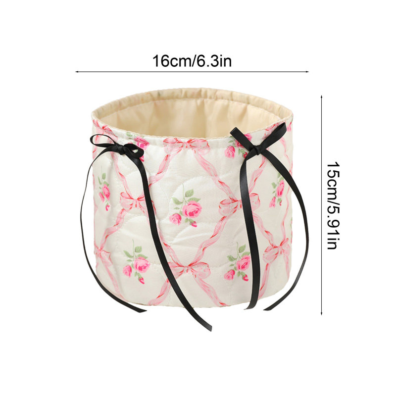 Panier de rangement en tissu (1 pièce) - Panier de rangement cosmétique - Sac de rangement de bureau - Petit sac de rangement - Boîte de rangement 16 x 16 x 15 cm