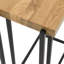 Petite table d'appoint en bois de chêne avec design, finition en savon massif, structure en métal noir, idéale pour les collations, les boissons et les espaces de travail improvisés, profondeur de 16,5 po, largeur, hauteur de 23,71 po, poids de 11,12 