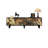 Pine Wood TV Stand with Spacious Storage Cabinets