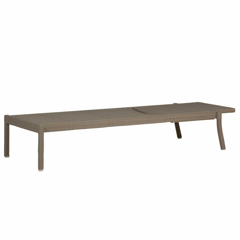 Chaise longue Nathan - Noyer noir, Noyer noir, Dentelle Rollo, Pas de soudure