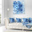 Motif de fleurs bleu foncé - coussin à imprimé floral-29463121-29463117