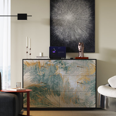 Modern Minimalist Solid Wood 6-Drawer Cabinet